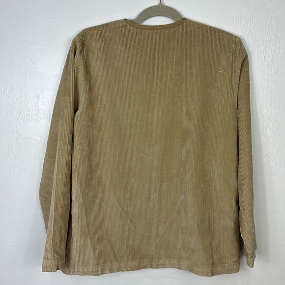 Orvis Cotton Beige Color Corduroy Button Front Jacket Size 10 - Picture 3 of 8